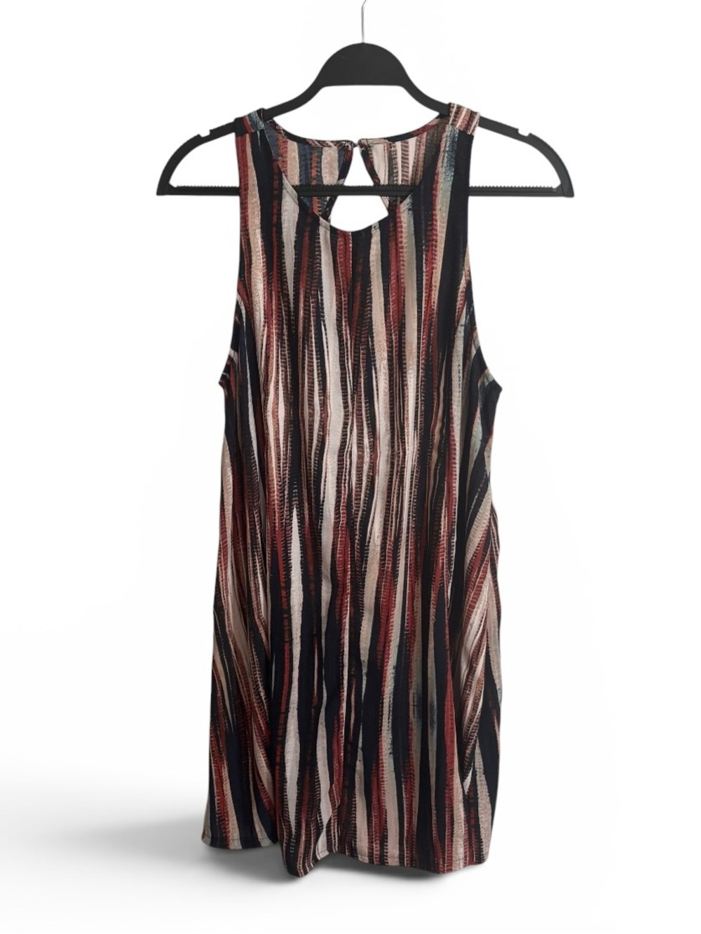 Abercrombie & Fitch Multicolor Striped Sleeveless Scoop Neck Mini Dress